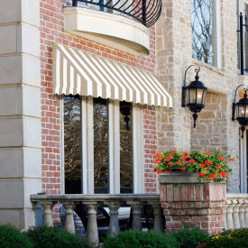 Awntech Window/Entry Awning 10-3/8'W x 1-1/2'H x 3'D Linen/White