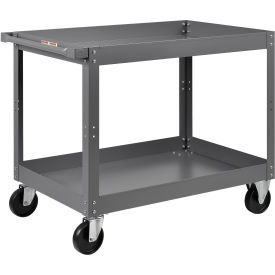 2 Shelf Deep Tray Steel Stock Cart, 800 Lb. Capacity, 36"L x 24"W x 32"H