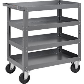 4 Shelf Steel Stock Cart, 800 Lb. Capacity, 30"L x 18"W x 36"H