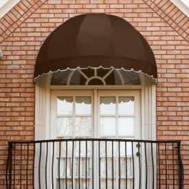 Awntech Window/Entry Awning 5' 4-1/2"W x 2' 8-1/4"D x 3' 3-1/4"H Brown
