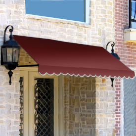 Awntech Window/Entry Awning For Low Eaves 6' 4-1/2"W x 3'D x 1' 6"H Burgundy