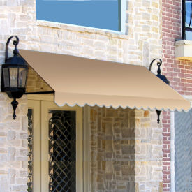 Awntech Window/Entry Awning For Low Eaves 5' 4-1/2"W x 3'D x 1' 6"H Linen