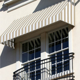 Awntech Window/Entry Awning 4' 4-1/2"W x 2' 6"D x 1' 4"H Linen/White