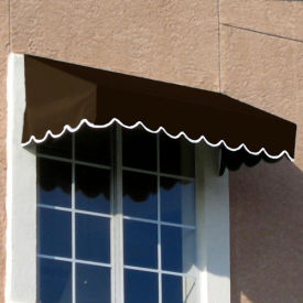 Awntech Window/Entry Awning 4' 4-1/2"W x 3'D x 1' 6"H Brown