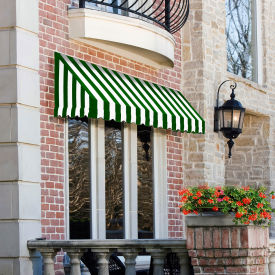 Awntech Window/Entry Awning 6' 4 -1/2" W x 4'D x 2'H Forest Green/White
