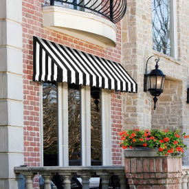 Awntech Window/Entry Awning 6' 4-1/2" W x 3' 6"D x 2'H Black/White