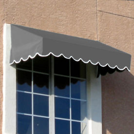 Awntech Window/Entry Awning 6' 4 -1/2" W x 4'D x 2'H Gray