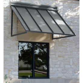 Awntech Standing Seam Awning 6' 8"W x 3'D x 2'H Pewter