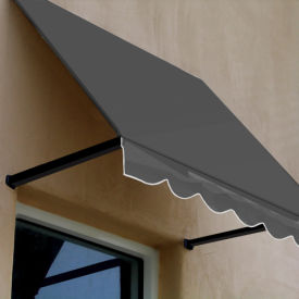 Awntech Window/Entry Awning 6' 4 -1/2"W x 4'D x 3' 8"H Gray