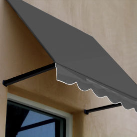 Awntech Window/Entry Awning 5' 4-1/2"W x 3'D x 4' 8"H Gray
