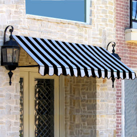 Awntech Window/Entry Awning 7' 4-1/2" W x 2'D x 2' 7"H Black/White