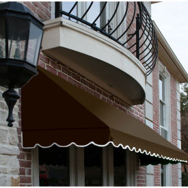 Awntech Window/Entry Awning 5' 4-1/2"W x 3'D x 3' 8"H Brown