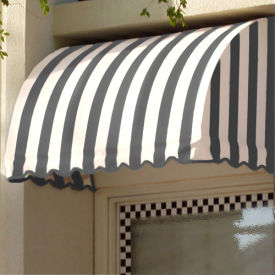 Awntech Window/Entry Awning 5' 4-1/2"W x 3'D x 3' 8"H Gray/White
