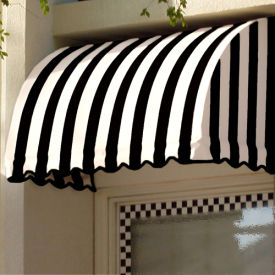 Awntech Window/Entry Awning 8' 4-1/2"W x 3'D x 3' 8"H Black/White