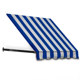 Awntech Window/Entry Awning 5' 4-1/2" W x 2'D x 2' 7"H Bright Blue/White