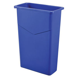 Global Industrial Slim Trash Container, 23 Gallon, Blue