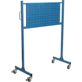 Mobile Steel Louver Panel Rack, 48" W, Blue