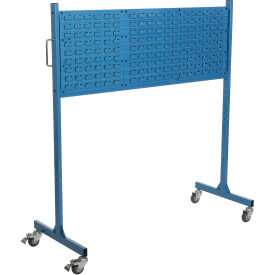 Mobile Steel Louver Panel Rack, Blue, 60"W