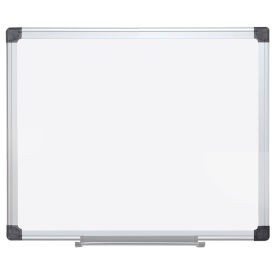MasterVision Magnetic Dry Erase White Board, White, 24 x 18