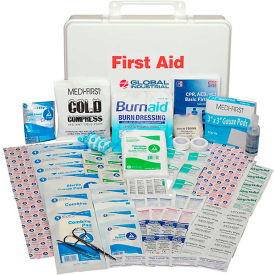 50 Person First Aid Kit, ANSI Compliant, Plastic Case