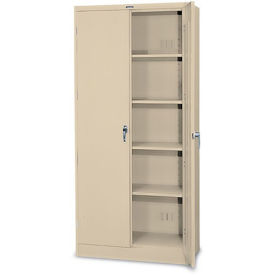 TENNSCO Deluxe Storage Cabinet - 36x18x78" - All-Welded - Putty