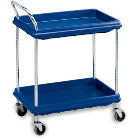 METRO Deep-Ledge Utility Carts - 38"Wx27"D Shelf - Blue