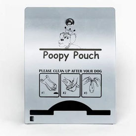 Poopy Pouch Express Indoor/Outdoor Mountable Dog Waste Bag Dispenser, Silver, PP-EXP-METALLIC