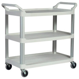 Rubbermaid Xtra™ Carts, 40-3/4"W x 20"D Shelf, Aluminum Uprights, Off-White