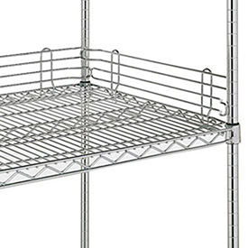 4"H Side & Back Shelf Ledge for Open Wire Shelving, 24"