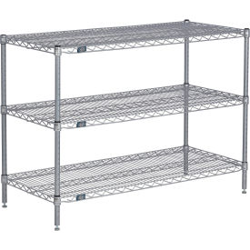Nexel (3) Shelf Media Stand Silver Epoxy, 60 x 14