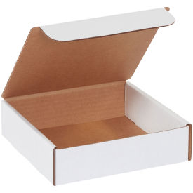 7"x7"x2" Corrugated Literature Mailer, White - Pkg Qty 50