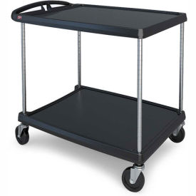Metro myCart 2-Shelf Utility Cart with Chrome-Plated Posts, 40-1/4 x 27-11/16, MY2636-25BL