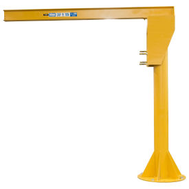 Contrx Heavy Duty Floor Mounted Jib Crane, 10' Under Beam Height, 4000 Lb. Capacity, 10' Span