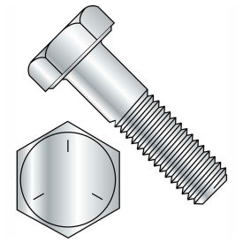 Hex Cap Screw, 5/16-18 x 2", Carbon Steel, Zinc, Grade 5, PT, UNC, 100 Pack