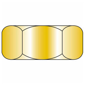 Finished Hex Nut, 1/2-13, Carbon Steel, Zinc Yellow, UNC, Grade 8, 100 Pack