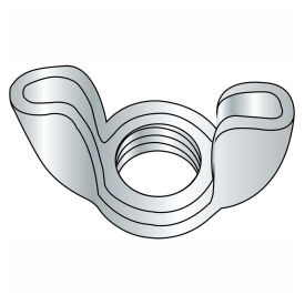 Wing Nut, Cold Forged, 3/8-16, Low Carbon Steel, Zinc, Coarse, 100 Pack