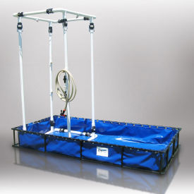 Husky Aluminum/PVC Decontamination Pool w/Shower ALFDP-55WS - 60"Lx84"Wx205"H, Orange, 180 Gal Cap.