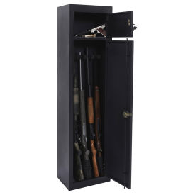 American Furniture Classics Metal Security Cabinet, 5 Gun Capacity, Black