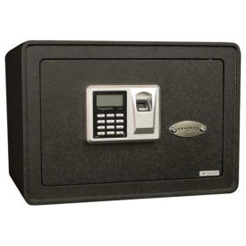 Tracker Safe Security Safe With Biometric Lock & Keyed Lock 10"W x 10"D x 14-1/8"H Black