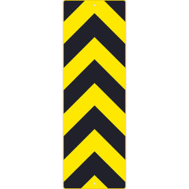 NMC Traffic Sign, Center Stripe Yellow Object Marker Sign, 12" X 36", Yellow, TM268K