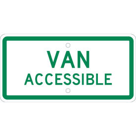 NMC Traffic Sign, Van Accessible, 6" X 12", White, TMAS11H