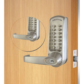 Codelocks ANSI Grade 2 Mechanical Lockset, CL610BB-BS, EZ Code Change, Dual Key Pads, Silver Gray
