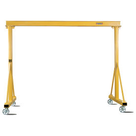 Contrx Portable Fixed Height Gantry Crane, 12' Span, 6000 Lb. Capacity, 10' Under Beam Height