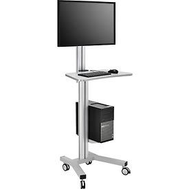 Global Industrial Mobile Height Adjustable Desktop Computer Workstation