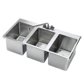 Krowne 36" x 18" Three Compartment Drop-In Hand Sink, HS-3819