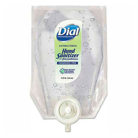 Dial Professional Anti-Bac Gel Hand Sanitizer Refill for Versa Dispenser, Frag-Free, 15 oz, 6/Carton