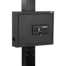 Global Industrial Wall-Mount Laptop Security Cabinet, 19-3/4"W x 4-3/4"D x 15-3/4"H, Gray