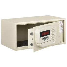 Hotel Safe Electronic Lock w/Card Slot, Keyed Differently, Off White, 15"Wx10"Dx7"H