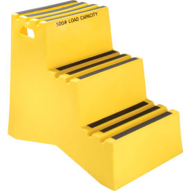 3 Step Plastic Step Stand, 20"W x 33-1/2"D x 28-1/2"H, Yellow