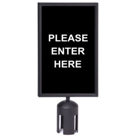 "PLEASE ENTER HERE" Queue Sign, Double Sided, 7" x 11"